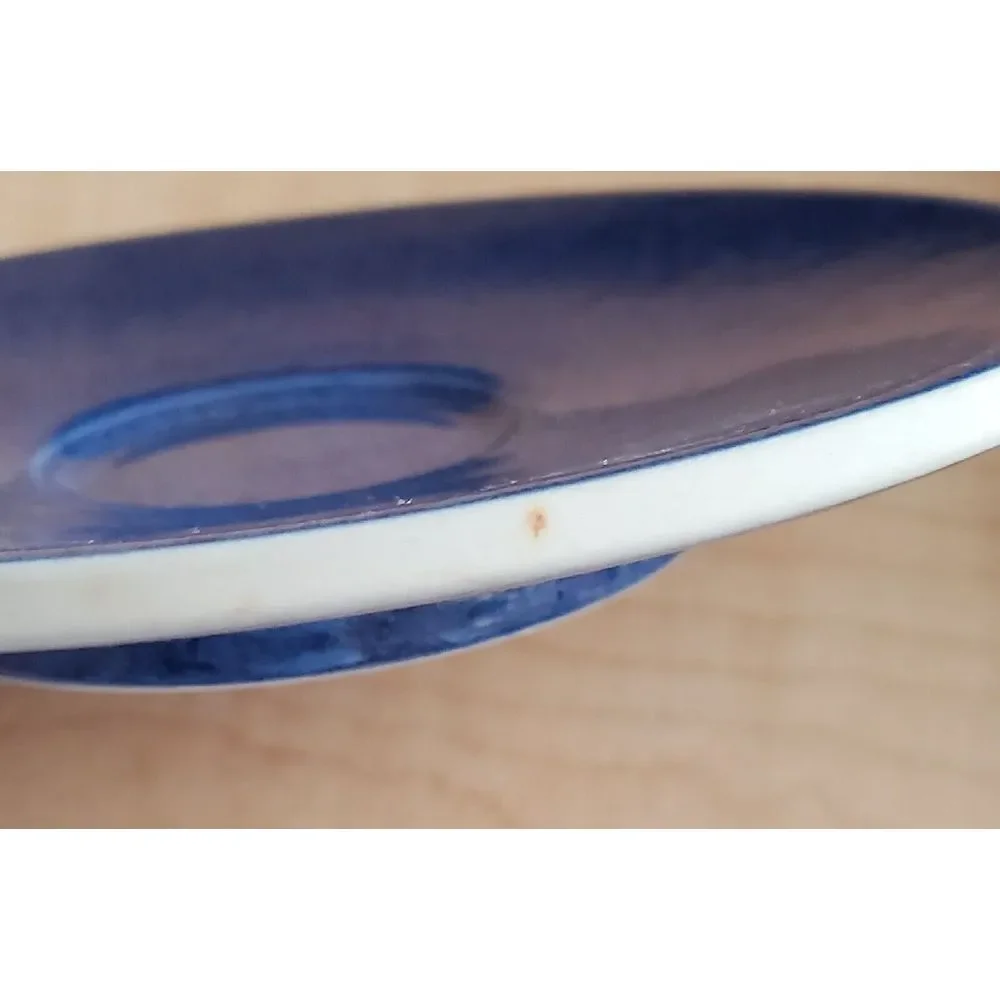 Sasaki Colorstone Sapphire Saucers Vignelli Designs Made In Japan Set Of‎ 5
